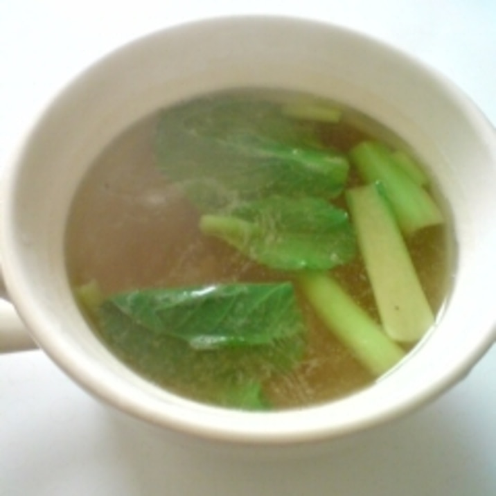 小松菜の生姜塩麹スープ